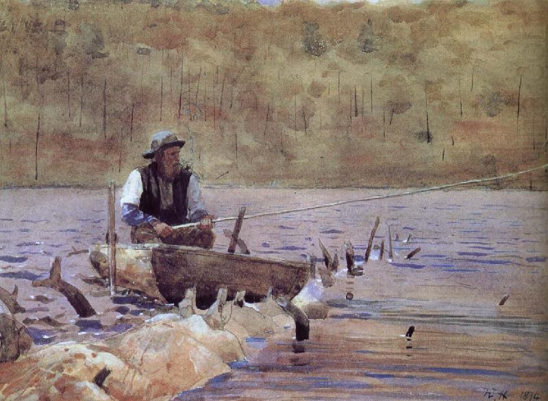 Winslow Homer Anglers on the boat china oil painting image
